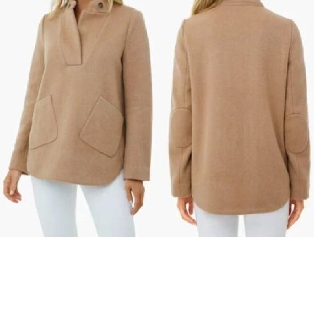 NWT Tuckernuck Women’s Size XXL "Emerson" Tan Wool Blend Popover Jacket